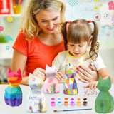 HAPMARS Paint Your Own Cat Lamp Kit 1pcs, DIY Geometric Cat Art Craft Painting Kits for Girls Boys, Girl Boy Crafts for Kid Age 4 5 6 7 8 9 10 11 HAPMARS