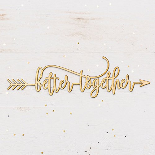 Better Together Arrow Wood Sign Better Together Decor Wall Art Rustic Unfinished 12" x 4"