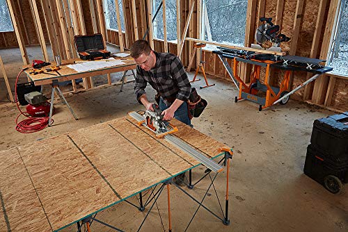BORA 50” NGX Clamp Edge, Straight Cut Guide for Circular Saws, Easy to Use, Great for Cross-Cutting Plywood Sheets and Routing Dados, 544050 Bora