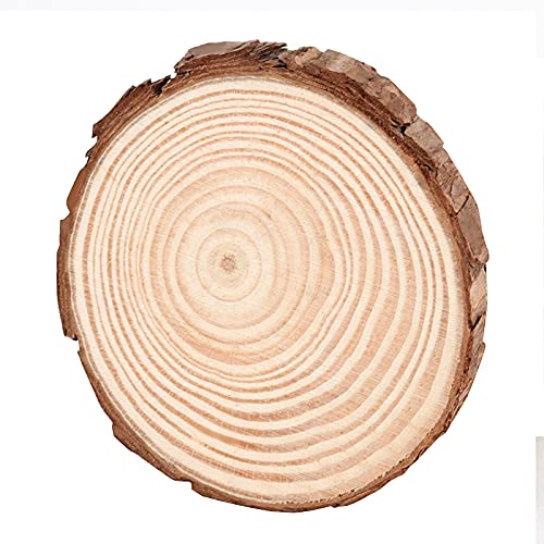 JOIKIT 50 PCS 3.5-4 Inches Natural Wood Slices, Unfinished Natural Wood Coasters, Wood Rounds Circles for Arts and Crafts, DIY, Christmas Ornaments, JOIKIT