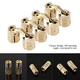 Duokon Ring Box Hinges, 4Pcs/Pack Copper Brass Cabinet Gift Box Concealed Barrel Hinge 8mm 180 Opening Angle Duokon