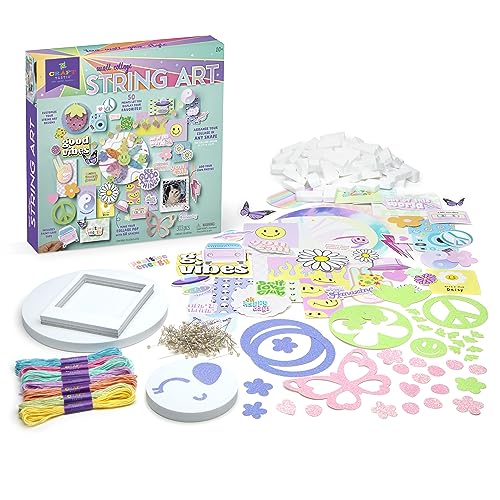 Craft-Tastic - Wall Collage String Art - DIY Custom Room Décor Craft Kit - Decorative Prints Paint-Safe Tape - for Tweens and Teens Ages 10 and Up PlayMonster