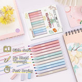GOTIDEAL Aesthetic Cute Pastel Highlighters set, Dual tip 12 Pack No Bleed Bible Highlighters pen for office journal, School study accessory supplies GOTIDEAL