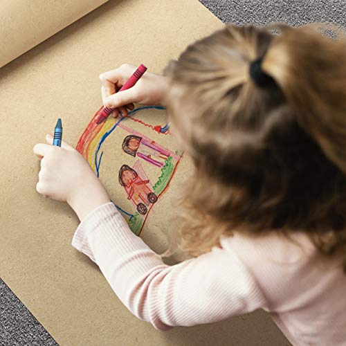 Brown Kraft Paper Roll - 24 Inch X 1200 Feet - for Gift Wrapping, Crafts, Packing, Void Filling - Made in The USA Kenco