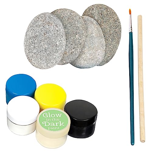 Craft Maker: Glow in The Dark Rock Painting - DIY Box Set for Adults, Neon & Glowing Paint Included, Unique Easy-to-Follow Projects, Arts & Crafts - WoodArtSupply