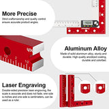 Fivepears 4 Pack 90 degree positioning square clamps set for woodworking, 5.5" x 5.5"(14 x 14cm) aluminum precision right angle corner clamp for FIVEPEARS