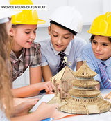 Puzzled 3D Puzzle Temple of Heaven Wood Craft Construction Model Kit, Educational DIY Wooden Toy Assemble Model Unfinished Crafting Hobby Puzzle to Puzzled