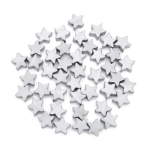 Anneome 100 Pcs Wood Star Beads Star Bead Charms Bracelet Wood Beads Wood Earring Finding Wood Star Spacer Beads Loose Wooden Bead Wood Beads for Anneome