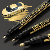 Art Liquid Gold Chrome Markers, KERIFI Reflective Gloss Metallic Chrome Marker Set, Supper Golden Mirror Marker Permanent, Touch Up Repair Paint Pen KERIFI