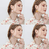 SUNNYCLUE 1 Bag 64Pcs 6 Colors Resin Wood Dangle Drop Earring Making Starter Kit Lightweight Round Drop Resin Wooden Pendant Charms Jewelry Making SUNNYCLUE