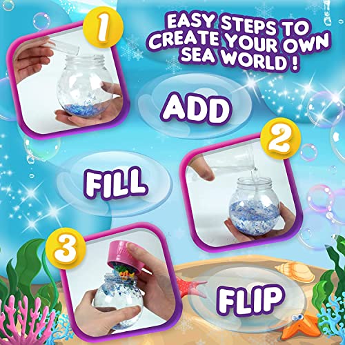 ToyUnited Make Your Own Water Globe - Snow Water Stem Projects DIY Activities Glitters Supplies Perfect Arts and Crafts Clay for Girls Boys Kids Ages