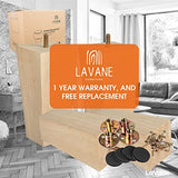 La Vane 8 inch Wooden Furniture Legs, Set of 4 Solid Wood Square Unfinished Mid-Century Modern Replacement Bun Feet with Pre-Drilled 5/16 Inch Bolt & La Vane