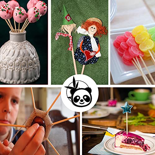 25PCS Dowel Rods Wood Sticks Wooden Dowel Rods - 1/4 x 12 Inch Unfinished Bamboo Sticks - for Crafts and DIYers DaTpuik