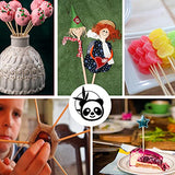 25PCS Dowel Rods Wood Sticks Wooden Dowel Rods - 1/4 x 12 Inch Unfinished Bamboo Sticks - for Crafts and DIYers DaTpuik