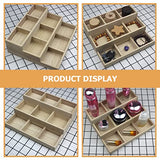 Zerodeko Organizer Tray Wooden Divided Boxes 9 Compartment Drawer Organizer Jewelry Storage Tray Earring Necklace Organizer Sundries Storage Holder Zerodeko