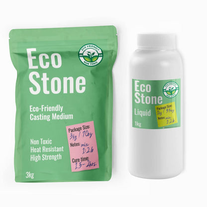 Eco Stone, Eco Casting Set, Non-Toxic Plaster of Paris Powder Alternative, Liquid Polymer Included, Quick Demold, Easy Mineral Casting Acrylic Resin - WoodArtSupply