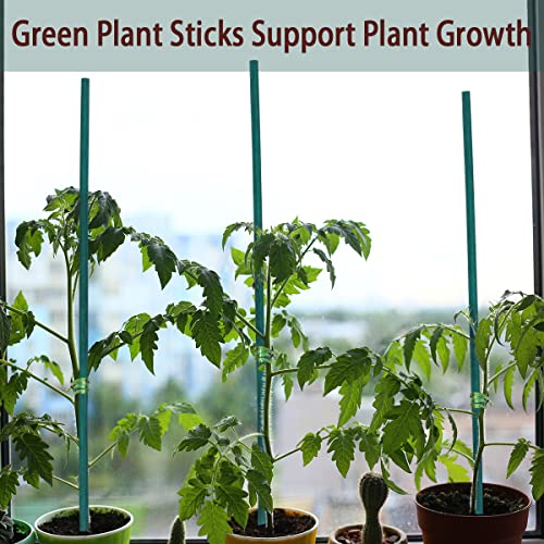 50 Pcs Plant Sticks Green Plant Stakes, Plant Support Garden Stakes for Indoor and Outdoor Plants, GAGINANG Sturdy Garden Wood Bamboo Sticks, Floral GAGINANG