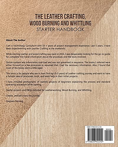 The Leather Crafting,Wood Burning and Whittling Starter Handbook: Beginner Friendly 3 in 1 Guide with Process,Tips and Techniques in Leatherworking - WoodArtSupply