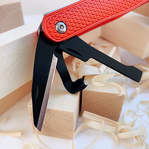 S SMAZINTAR Wood Carving Tools, S SMAZINSTAR Whittling kit with Basswood Wood Blocks for Kids Beginners, 6inch in Folding Whittling Knife & Wood