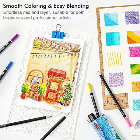 80 Colored Pencils, Shuttle Art Soft Core Coloring Pencils with Coloring Book, Sketch Pad and Sharpener, Premium Color Pencils for Adult Coloring, Shuttle Art