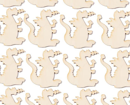 Pack of 24 Unfinished Wood Dragon Cutouts by Factory Direct Craft - Blank Wooden Fantasy Fire Breathing Dragon Shapes for DIY Projects for Birthday - WoodArtSupply