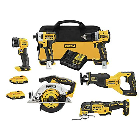 DEWALT 20V MAX* XR Cordless Combo Kit (6-Tool) with (2) Ah Batteries and Charger (DCK648D2) DEWALT
