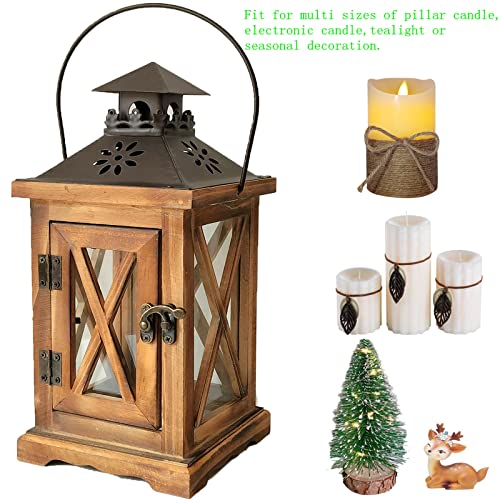  Huquary 24 Pcs Wooden Candle Lantern Bulk Wedding Lantern  Centerpiece Includes 12 Farmhouse Wooden Candle Holder and 12 Flameless  Decorative Led Candles for Wedding Country Rustic Table Decor : Home &  Kitchen