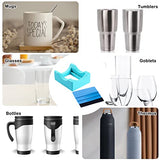Silicone Cup Cradle with Built-in Slot for Crafts Use to Apply Vinyl Decals for Tumblers, Small Stand Cup Holder with Felt Edge Squeegee for HINGTAI