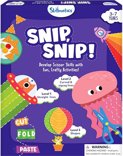 Skillmatics Art & Craft Activity Kit - Snip, Snip, Practice Scissor Skills, Craft Kits & Supplies, 25 DIY Activities, Gifts for Toddlers, Girls & - WoodArtSupply