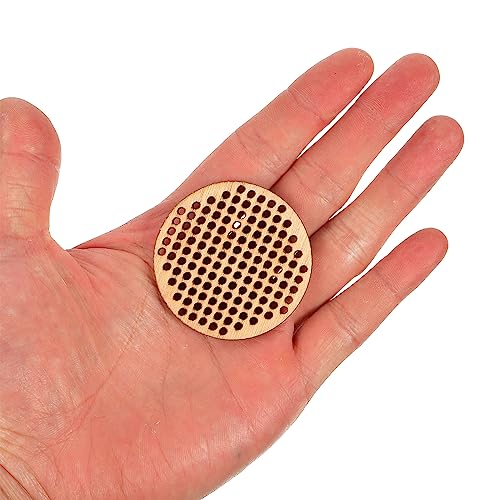 Amosfun 20pcs Wooden Hanging Circle Wooden Cross Stitch Plate Mini Embroidery Template for DIY Crafts Wedding Christmas Hanging Decor Amosfun