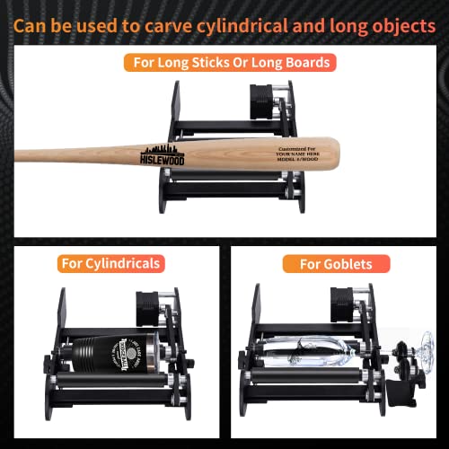 Laser Rotary Roller, Laser Engraver Y-axis Rotary Roller for Cylindrical Objects of Different Sizes and Longer Objects, Compatible with Most CNC - WoodArtSupply