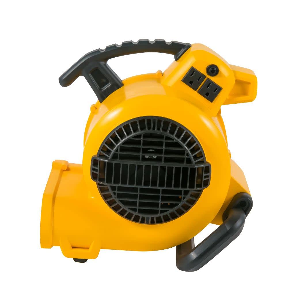 DeWalt Portable Air Mover, ‎276W 3 Speed Floor Fan, Utility Blower Fan, 1/5 HP 600 CFM Floor Dryer, Carpet Dryer, Floor Fan, Blower, for Janitorial, DEWALT