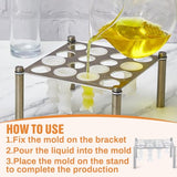 Yaocom 2 Pcs Chess Piece Holder for Casting Chess with 1 Holder and 4 Legs DIY Silicone Molds Accessories for Making Game Kit Set, 6.5 x 6.5 x 3 Yaocom