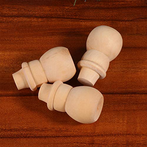 60pcs Wooden Peg Dolls Unfinished, 1.3 inch Wood Peg Dolls Bodies