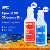 Specialty Resin & Chemical Epox-It 80 (32 oz)|Clear Resin Kit for Beginners & Experts|Clear Epoxy Coating for BarTop, Countertop, Tabletop|Crystal Epox-It