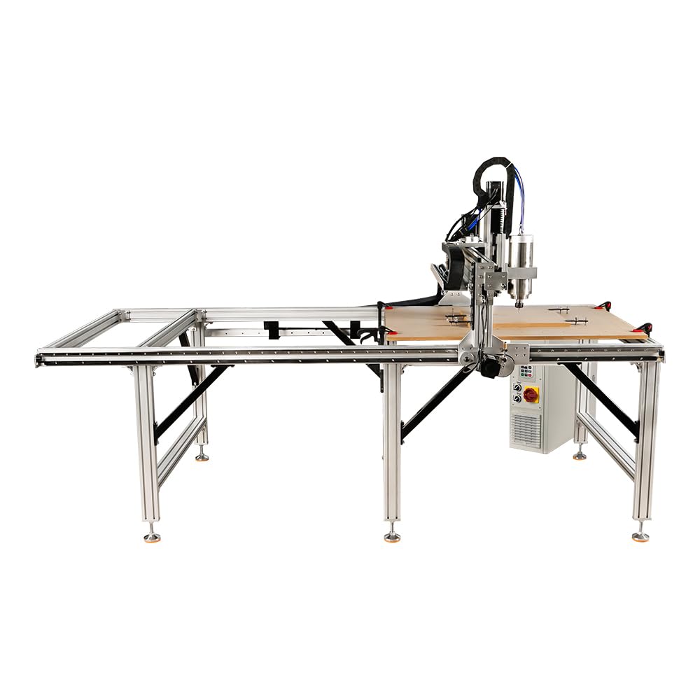 CNC Router,Premium CNC Engraving Machine Working Area 1300 x 2500 mm (4.26'×8.2') with 5.5KW Water-Cooled Spindle - MACH3 Compatible,Suitable for - WoodArtSupply