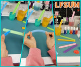 4 PCS Silicone Stir Sticks, Reusable Silicone Popsicle Sticks for Mixing Resin, Epoxy, Liquid, Paint, Making Glitter Tumblers(4-Silicone Stir Stick) LFSUM