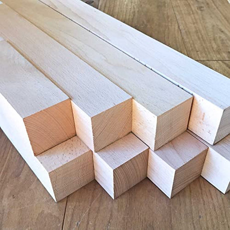 Beech Wood Turning Blanks 4pcs - 2" x 2" x 12” Cherokee Wood Products