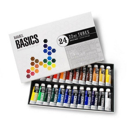 Liquitex BASICS Acrylic Paint Tube 24-Piece Set - WoodArtSupply