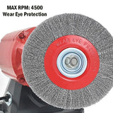 OSFTBVT 8in Bench Wire Wheel Brush for Bench Grinder Coarse Crimped Steel Wire 0.012" with 1/2" 5/8" 3/4" 7/8" 1"(5sets) Spacer Arbors - 2pack OSFTBVT