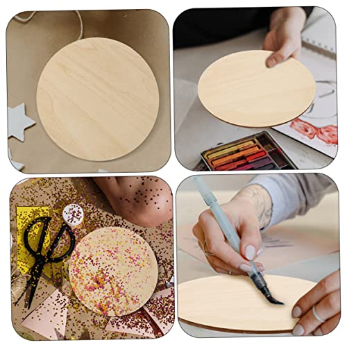 Operitacx 3pcs Painting Board Unfinished Wooden Circles Unfinished Wood Sign Wood Blank Cutouts Wood Blanks Painting Wood Circles DIY Crafts Portable Operitacx