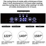 Upgraded Resin Heating Mat, Resin Curing Machine, Glass Warmer Plate for Resin Molds Casting, Quick Curing Resin Supplies Tools Kits, Resin Dryer mCare