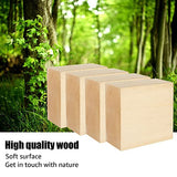 4 PCS Basswood Carving Blocks 4 X 4 X 2 inch Bass Wood for Wood Carving Whittling Wood Carving Blocks Wood Blocks for Carving Unfinished Wood Blocks SHUESS