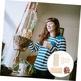 EXCEART 2 Sets Tapestry DIY Accessories Macrame Kit Plant Unfinished Wood Circles Macrame Making Kit Cotton Cord Kit DIY Wall Hanging Craft Cotton EXCEART