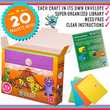 Craftikit ® 20 Dinosaur Crafts for Kids - Award-Winning All-Inclusive Fun Toddler Arts and Crafts Box for Kids - Dinosaur Crafts for Toddlers Ages Craftikit