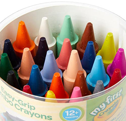 CRAYOLA MyFirst Jumbo Crayons - Assorted Colours (Pack of 24) | Easy-Grip Colouring Crayons Perfect for Toddlers Hands | Ideal for Kids Aged 12+ - WoodArtSupply