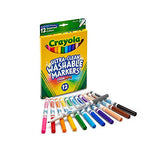 Crayola Fine Line Markers, Washable Markers, 12 Count Crayola