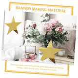 VOSAREA 20pcs Holiday Decorations Star Garland Metal Wreath Gold Trim Glitter Star Cutouts Hanging Glitter Paper Stars Gold Star Hanging Decor Paper VOSAREA