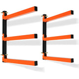 Thanaddo 3-Level Lumber Storage Rack, Wall Mount Wood Organizer Heavy Duty Metal Wall, Lumber Tool Box Organizer Rack, Wall Lumber Wood Rack Workshop Thanaddo