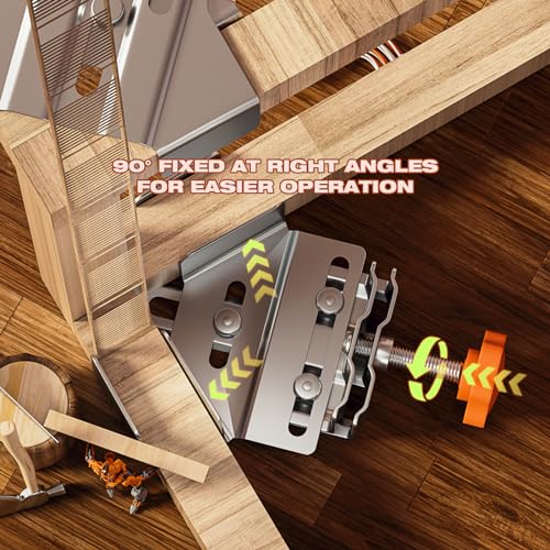 Pesipers 4PCS Stainless Steel Right Angle Clamp For Woodworking, Durable Rust&Corrosion Resistant Upgraded 90 Degree Corner Clamps with Adjustable pesipers